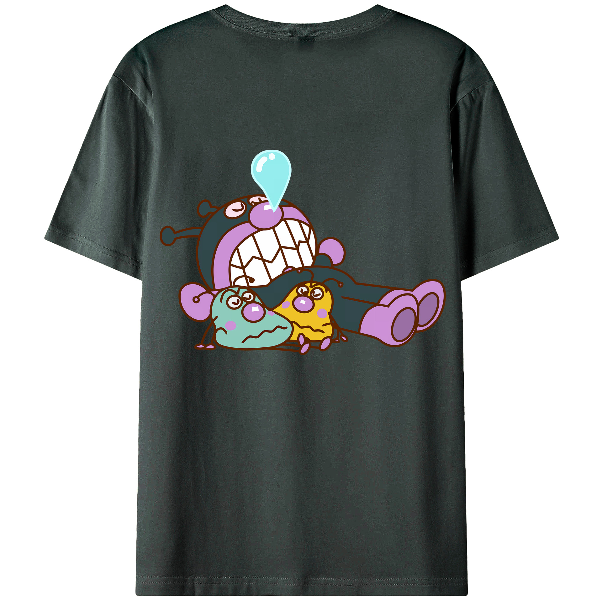 （画像用） アンパンマン Anpanman 綿100％ メンズ半袖Tシャツ（バックプリント） 通気性